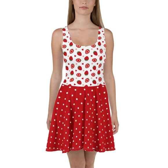 Strawberry Hearts Swing Pin Up Dress - Picture 3 of 11
